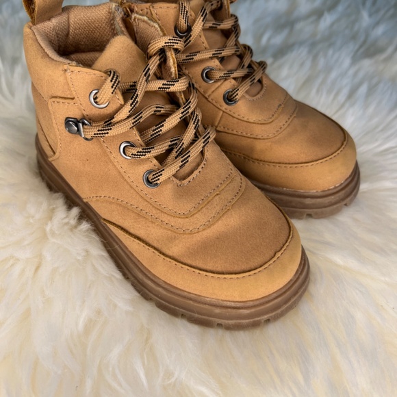 Zara Brown Hiking Combat Dress Boots Toddler 7c - Picture 2 of 6